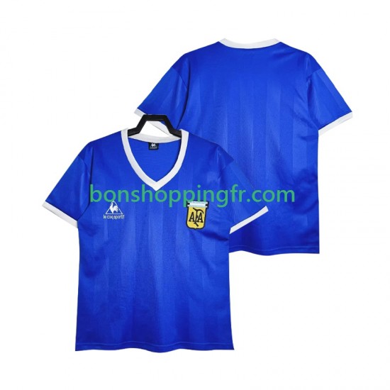 Maillot Rétro Extérieur Argentine 1986 Manches Courtes Homme