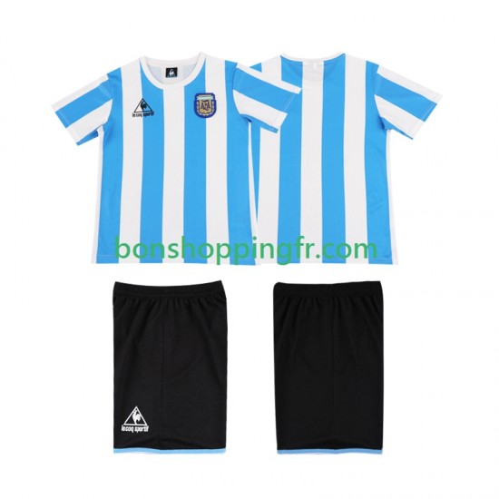 Maillot Rétro Domicile Argentine 1986 Manches Courtes Jeune Enfant(+shorts)