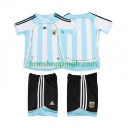 Maillot Rétro Domicile Argentine 2006 2007 Manches Courtes Jeune Enfant(+shorts)