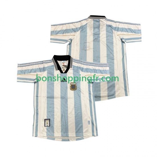 Maillot Rétro Domicile Argentine 1998 Manches Courtes Homme Maillot Rétro Domicile Argentine 1998 Manches Courtes Homme