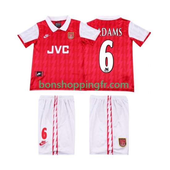 Maillot Rétro Domicile Arsenal ADAMS 6 1994 1996 Manches Courtes Jeune Enfant(+shorts) Maillot Rétro Domicile Arsenal ADAMS 6 1994 1996 Manches Courtes Jeune Enfant(+shorts)
