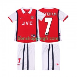 Maillot Rétro Domicile Arsenal BECKHAM 7 1998 1999 Manches Courtes Jeune Enfant(+shorts)