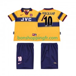 Maillot Rétro Extérieur Arsenal BERGKAMP 10 1997 1999 Manches Courtes Jeune Enfant(+shorts)