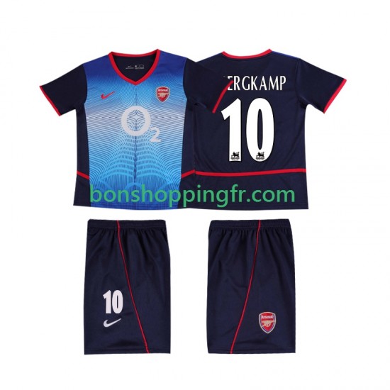 Maillot Rétro Extérieur Arsenal BERGKAMP 10 2002 2004 Manches Courtes Jeune Enfant(+shorts)