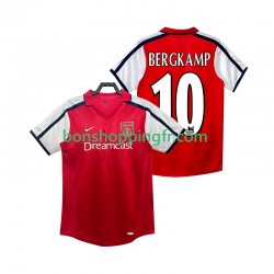 Maillot Rétro Domicile Arsenal BERGKAMP 10 2001 2002 Manches Courtes Homme