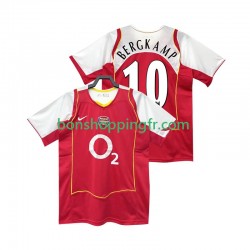Maillot Rétro Domicile Arsenal BERGKAMP 10 2004 2005 Manches Courtes Homme