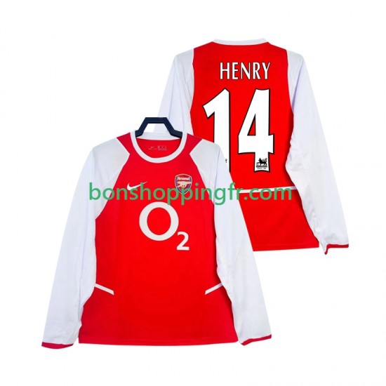 Maillot Rétro Domicile Arsenal Henry 14 2002 2003 Manches Longues Homme Maillot Rétro Domicile Arsenal Henry 14 2002 2003 Manches Longues Homme