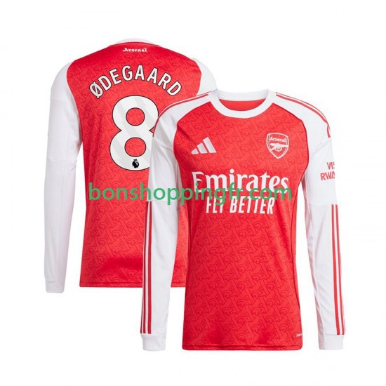 Maillot Domicile Arsenal Martin Odegaard 8 2025-2026 Manches Longues Homme Maillot Domicile Arsenal Martin Odegaard 8 2025-2026 Manches Longues Homme