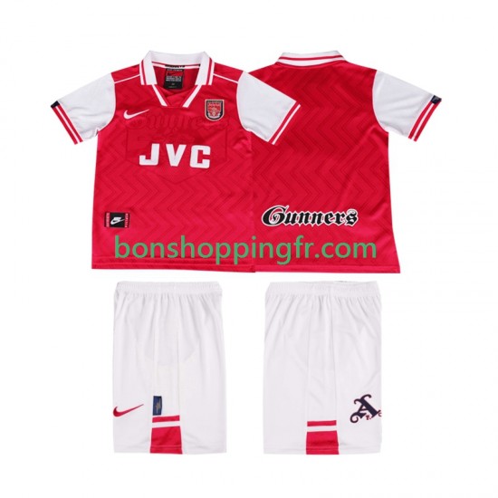 Maillot Rétro Domicile Arsenal 1996 1997 Manches Courtes Jeune Enfant(+shorts)