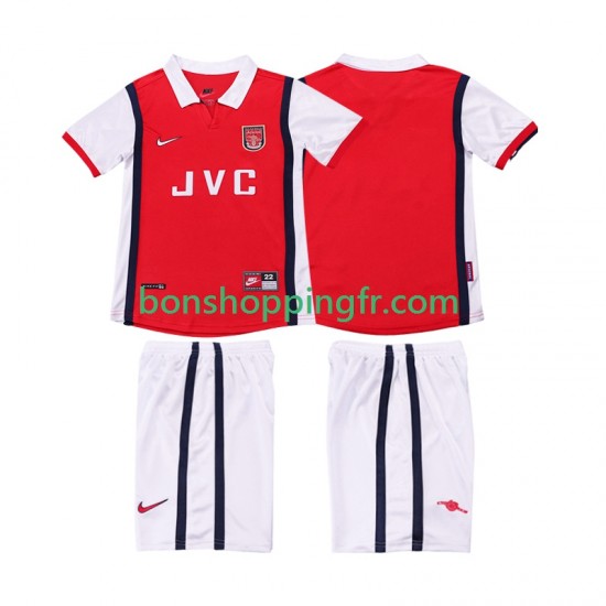 Maillot Rétro Domicile Arsenal 1998 1999 Manches Courtes Jeune Enfant(+shorts) Maillot Rétro Domicile Arsenal 1998 1999 Manches Courtes Jeune Enfant(+shorts)