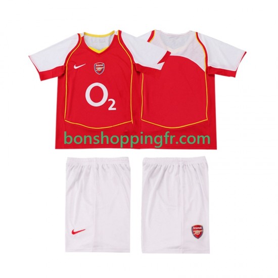 Maillot Rétro Domicile Arsenal 2004 2005 Manches Courtes Jeune Enfant(+shorts) Maillot Rétro Domicile Arsenal 2004 2005 Manches Courtes Jeune Enfant(+shorts)