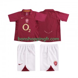 Maillot Rétro Domicile Arsenal 2005 2006 Manches Courtes Jeune Enfant(+shorts)
