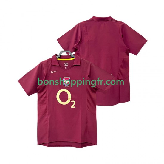 Maillot Rétro Domicile Arsenal 2005 2006 Manches Courtes Homme