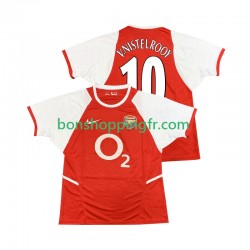 Maillot Rétro Domicile Arsenal Ruud van Nistelrooy 10 2002 2003 Manches Courtes Homme