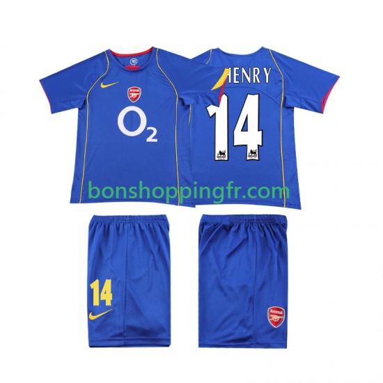 Maillot Rétro Extérieur Arsenal Thierry Henry 14 2004 2005 Manches Courtes Jeune Enfant(+shorts)