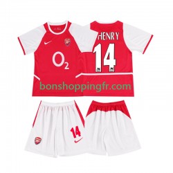 Maillot Rétro Domicile Arsenal Thierry Henry 14 2002 2003 Manches Courtes Jeune Enfant(+shorts)