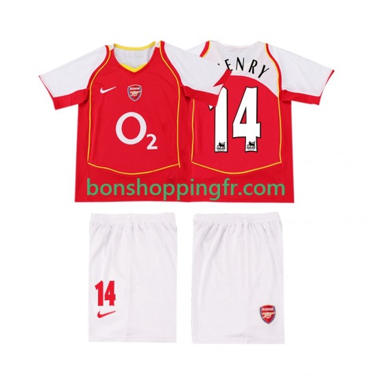 Maillot Rétro Domicile Arsenal Thierry Henry 14 2004 2005 Manches Courtes Jeune Enfant(+shorts) Maillot Rétro Domicile Arsenal Thierry Henry 14 2004 2005 Manches Courtes Jeune Enfant(+shorts)