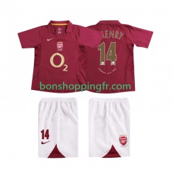 Maillot Rétro Domicile Arsenal Thierry Henry 14 2005 2006 Manches Courtes Jeune Enfant(+shorts)