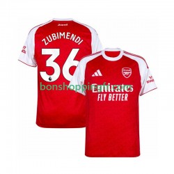 Maillot Domicile Arsenal Zubimendi 36 2025-2026 Manches Courtes Homme
