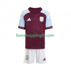 Maillot Domicile Aston Villa 2025-2026 Manches Courtes Jeune Enfant(+shorts)