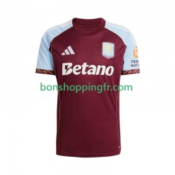 Maillot Domicile Aston Villa 2025-2026 Manches Courtes Homme