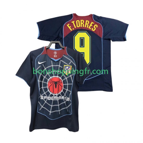 Maillot Rétro Extérieur Atlético Madrid F TORRES 9 2004 2005 Manches Courtes Homme