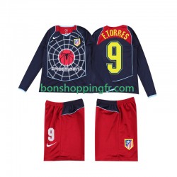Maillot Rétro Extérieur Atlético Madrid F TORRES 9 2004 2005 Manches Longues Jeune Enfant(+shorts)