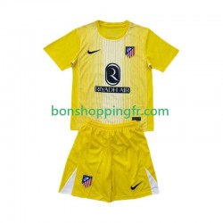 Maillot Domicile Atlético Madrid Gardien 2025-2026 Manches Courtes Jeune Enfant(+shorts)