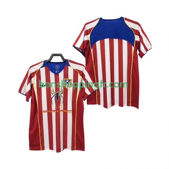Maillot Rétro Domicile Atlético Madrid 2004 2005 Manches Courtes Homme Maillot Rétro Domicile Atlético Madrid 2004 2005 Manches Courtes Homme