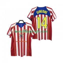 Maillot Rétro Domicile Atlético Madrid SIMEONE 14 2004 2005 Manches Courtes Homme