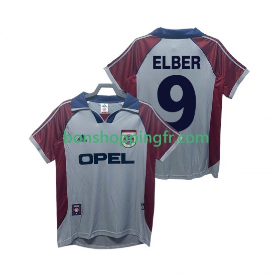 Maillot Rétro 3ème Bayern Munich Elber 9 1997 1999 Manches Courtes Homme