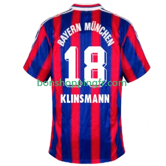 Maillot Rétro Domicile Bayern Munich Klinsmann 18 1995 1997 Manches Courtes Homme