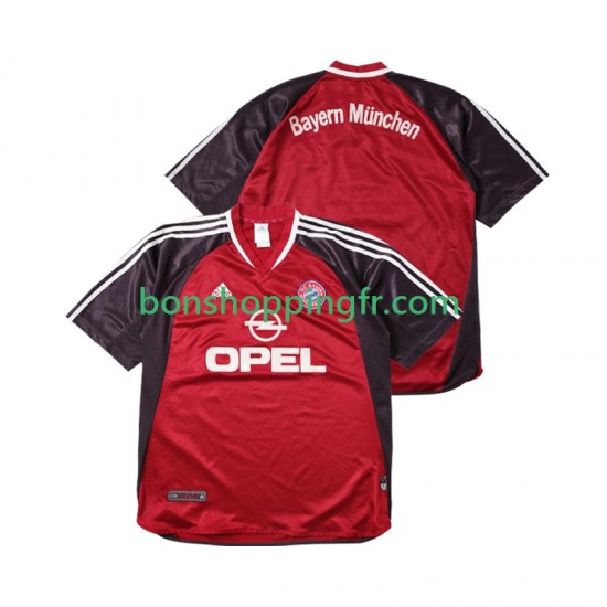 Maillot Rétro Domicile Bayern Munich 2001 2002 Manches Courtes Homme Maillot Rétro Domicile Bayern Munich 2001 2002 Manches Courtes Homme