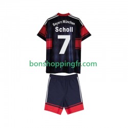 Maillot Rétro Domicile Bayern Munich Scholl 7 1997 1999 Manches Courtes Jeune Enfant(+shorts)