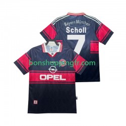 Maillot Rétro Domicile Bayern Munich Scholl 7 1997 1999 Manches Courtes Homme