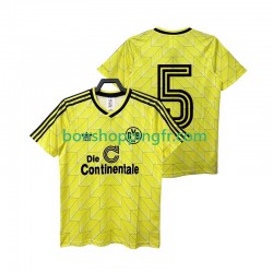 Maillot Rétro Domicile Borussia Dortmund 5 1988 1989 Manches Courtes Homme