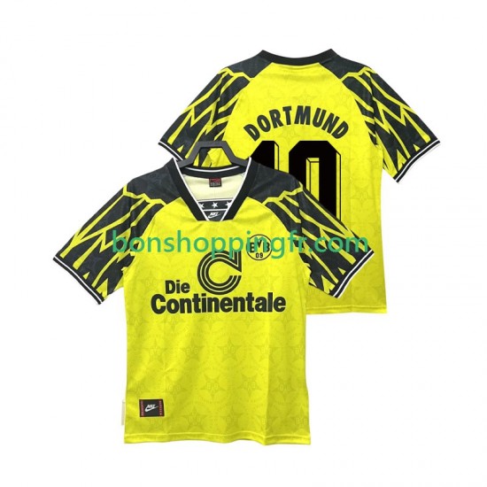 Maillot Rétro Domicile Borussia Dortmund Moller 10 1994 1995 Manches Courtes Homme Maillot Rétro Domicile Borussia Dortmund Moller 10 1994 1995 Manches Courtes Homme
