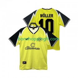 Maillot Rétro Domicile Borussia Dortmund Moller 10 1995 1996 Manches Courtes Homme