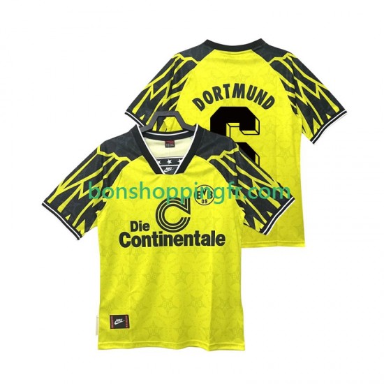 Maillot Rétro Domicile Borussia Dortmund SAMMER 6 1994 1995 Manches Courtes Homme Maillot Rétro Domicile Borussia Dortmund SAMMER 6 1994 1995 Manches Courtes Homme