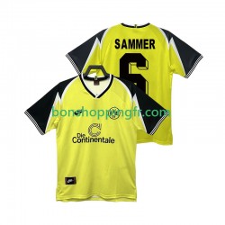 Maillot Rétro Domicile Borussia Dortmund SAMMER 6 1995 1996 Manches Courtes Homme