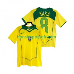 Maillot Rétro Domicile Brésil KAKA 8 2004 Manches Courtes Homme