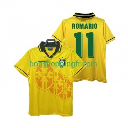 Maillot Rétro Domicile Brésil ROMARIO 11 1994 Manches Courtes Homme