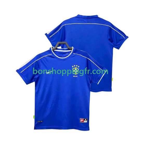 Maillot Rétro Extérieur Brésil 1998 Manches Courtes Homme Maillot Rétro Extérieur Brésil 1998 Manches Courtes Homme
