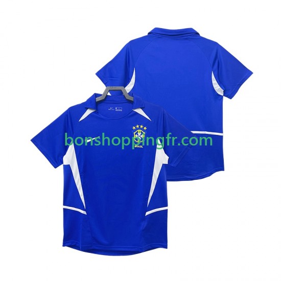 Maillot Rétro Extérieur Brésil 2002 Manches Courtes Homme