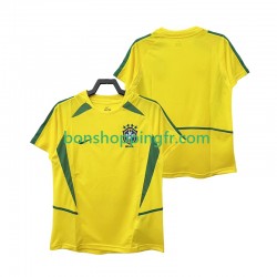 Maillot Rétro Domicile Brésil 2002 Manches Courtes Homme
