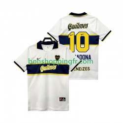 Maillot Rétro Extérieur CA Boca Juniors MARADONA 10 1997 1998 Manches Courtes Homme