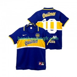 Maillot Rétro Domicile CA Boca Juniors MARADONA 10 1997 1998 Manches Courtes Homme