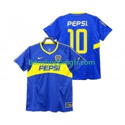 Maillot Rétro Domicile CA Boca Juniors PEPSI 10 2003 2004 Manches Courtes Homme