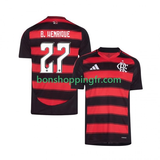 Maillot Domicile CR Flamengo Bruno Henrique 27 2025-2026 Manches Courtes Homme Maillot Domicile CR Flamengo Bruno Henrique 27 2025-2026 Manches Courtes Homme