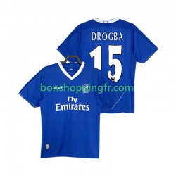 Maillot Rétro Domicile Chelsea DROGBA 15 2003 2005 Manches Courtes Homme